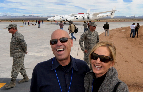 Ken and Linda Baxter at Spaceport America, NM